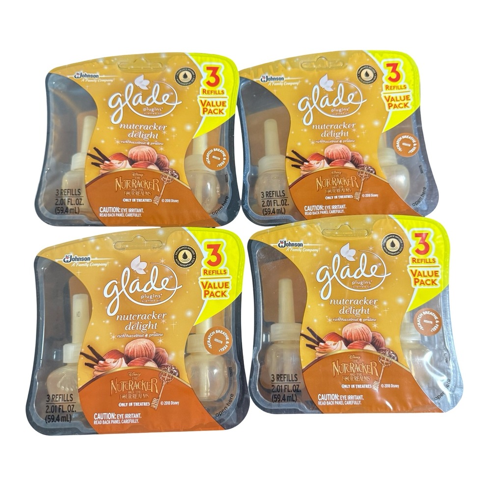 Glade Plugins Scented Oil Refills 12ct Nutcracker Delight Brown Disney Holiday
